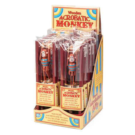 WOODEN ACROBATIC MONKEY