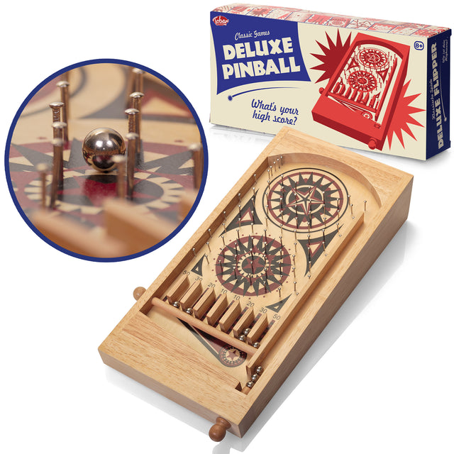 WOODEN DELUXE PINBALL GAME