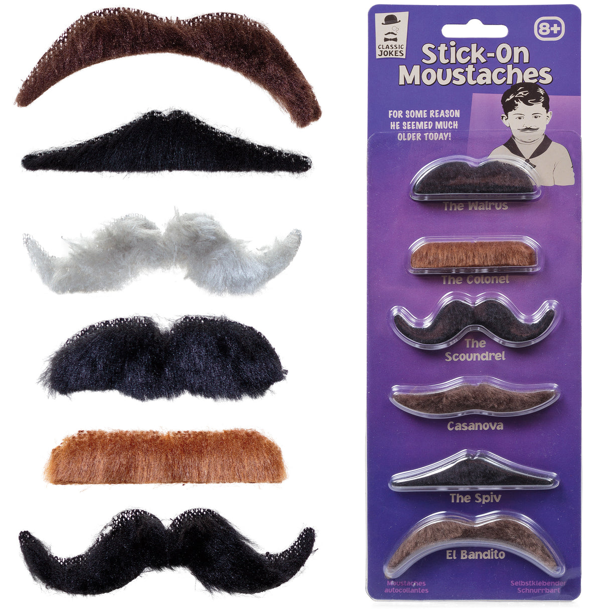 CLASSIC JOKES STICK ON MOUSTACHES