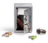 METAL LOCKER BANK SILVER