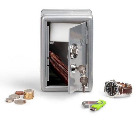 METAL LOCKER BANK SILVER