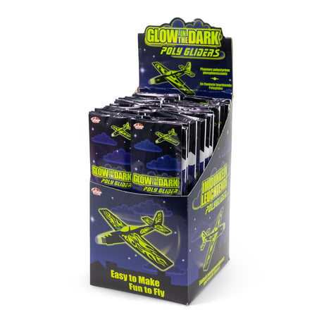 GLOW IN THE DARK AEROPLANE POLY GLIDER