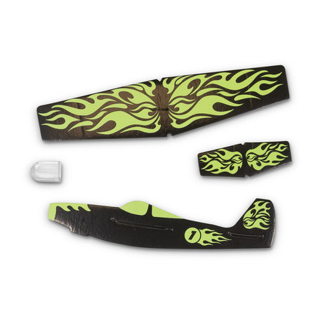 GLOW IN THE DARK AEROPLANE POLY GLIDER