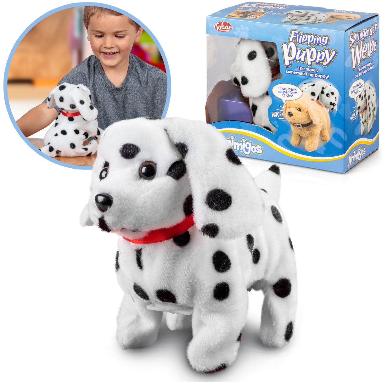ANIMIGOS FLIPPING PUPPY DALMATIAN DOG