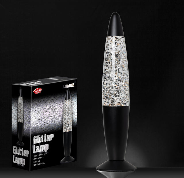 LUMEZ GLITTER LAMP SILVER BLACK