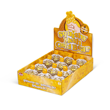 SQUISHY MESH PET - GOLD BEAR
