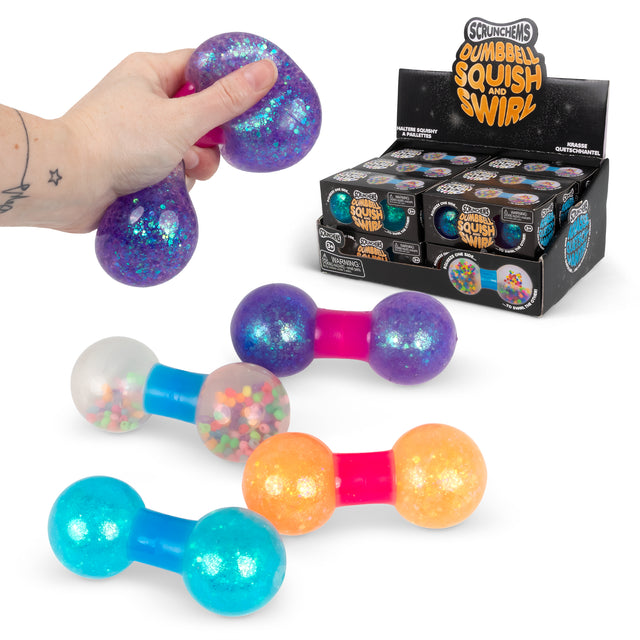 SCRUNCHEMS DUMBELL SQUISH AND SWIRL
