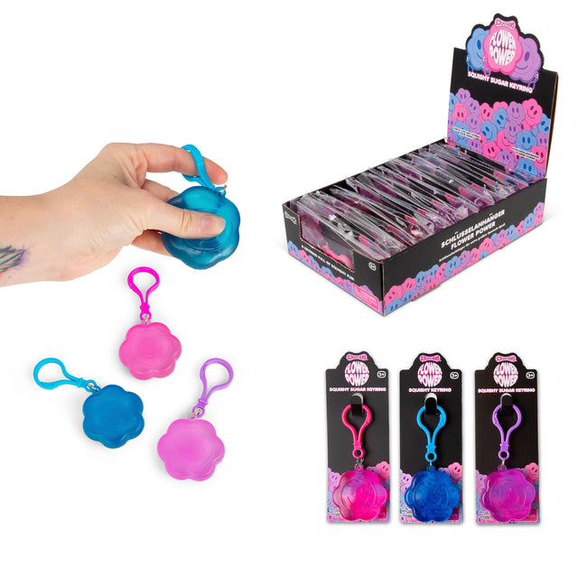 SCRUNCHEMS FLOWER POWER SUGAR KEYCHAIN
