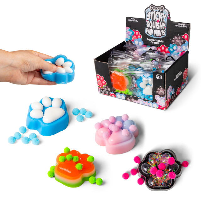 SCRUNCHEMS STICKY SQUISHY PAW PRINTS