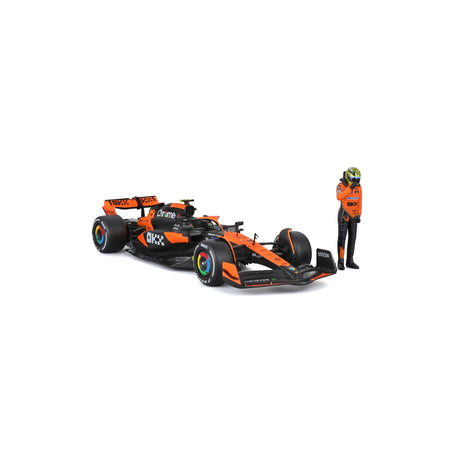 1:24 F1 MCLAREN MCL38 2024 WITH DRIVER FIGURE NORRIS