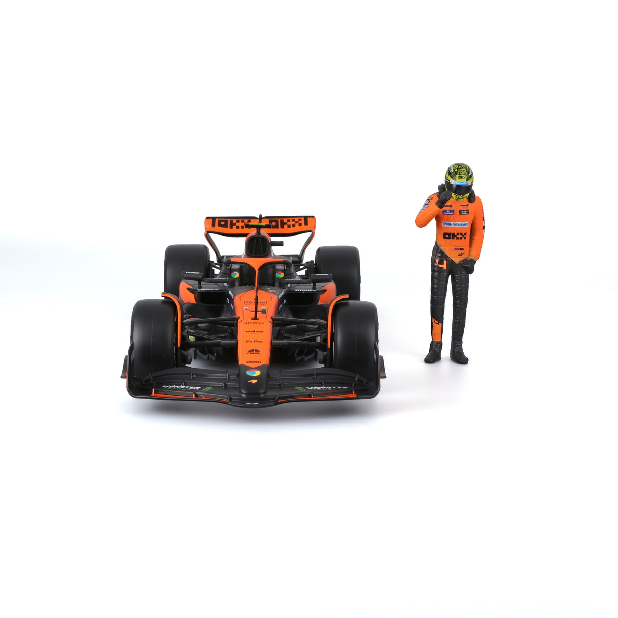 1:24 F1 MCLAREN MCL38 2024 WITH DRIVER FIGURE NORRIS