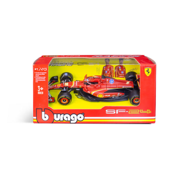1:43 F1 2024 FERRARI SF-24 LECLERC IN 12PC DISPENSER
