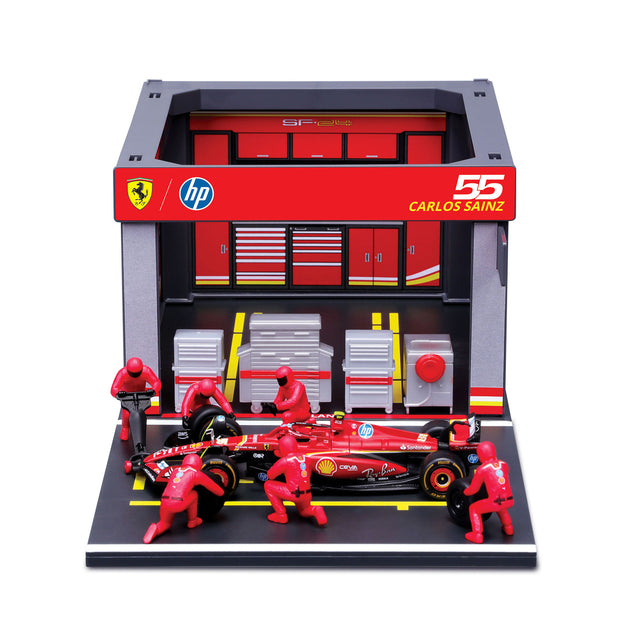 1:43 F1 FERRARI SF-24 2024 PIT PASS DIORAMA SAINZ