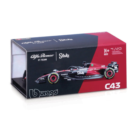 1:43 F1 ALFA ROMEO TEAM STAKE C43 2023 WITH HELMET ZHOU