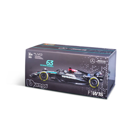 1:43 F1 MERCEDES AMG W15 2024 WITH HELMET RUSSELL