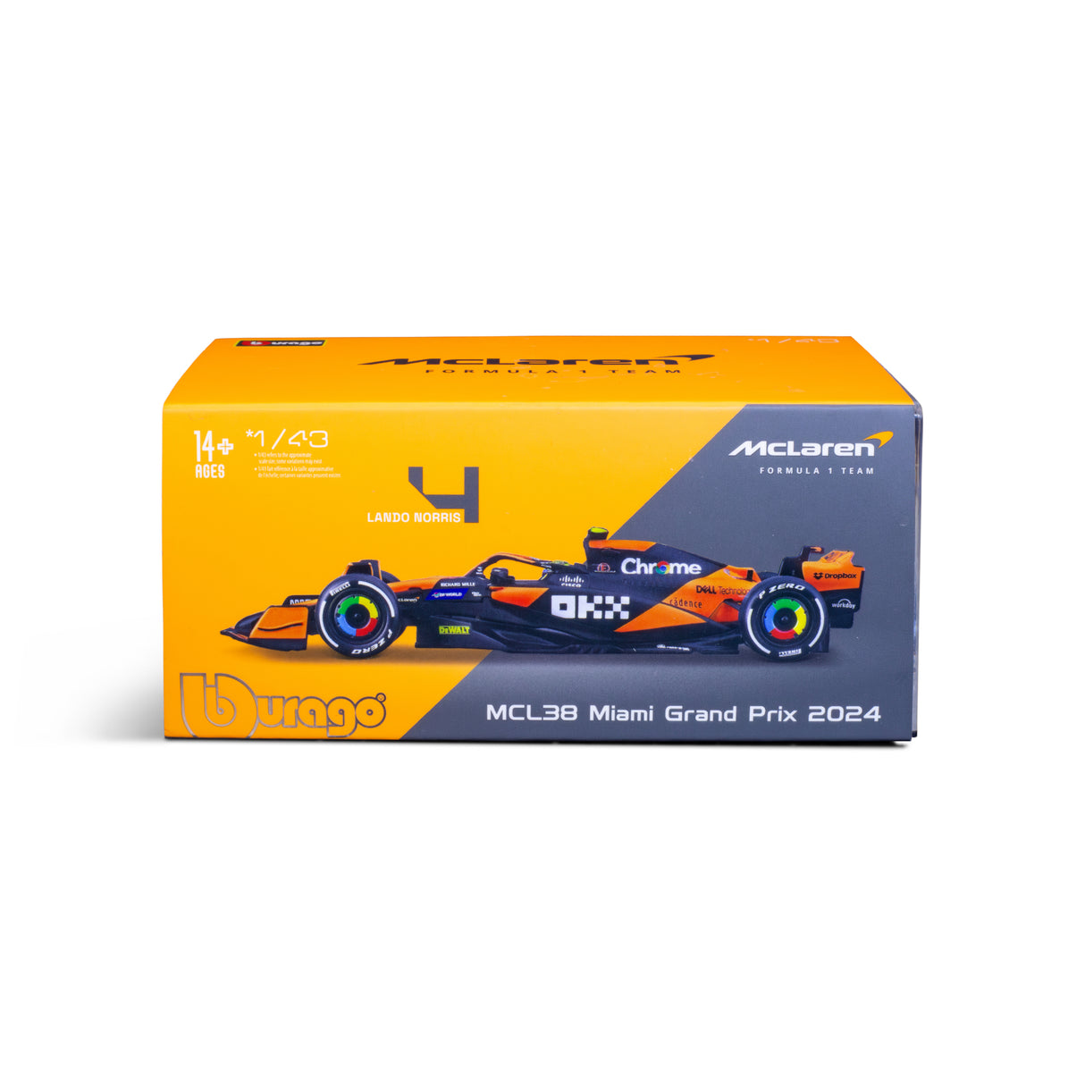 1:43 F1 MCLAREN MCL38 2024 WITH HELMET NORRIS