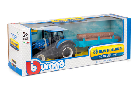 1:32 NEW HOLLAND T7.315 TRACTOR WITH LOG TRAILER