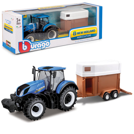 1:32 NEW HOLLAND T7.315 TRACTOR WITH HORSE TRAILER