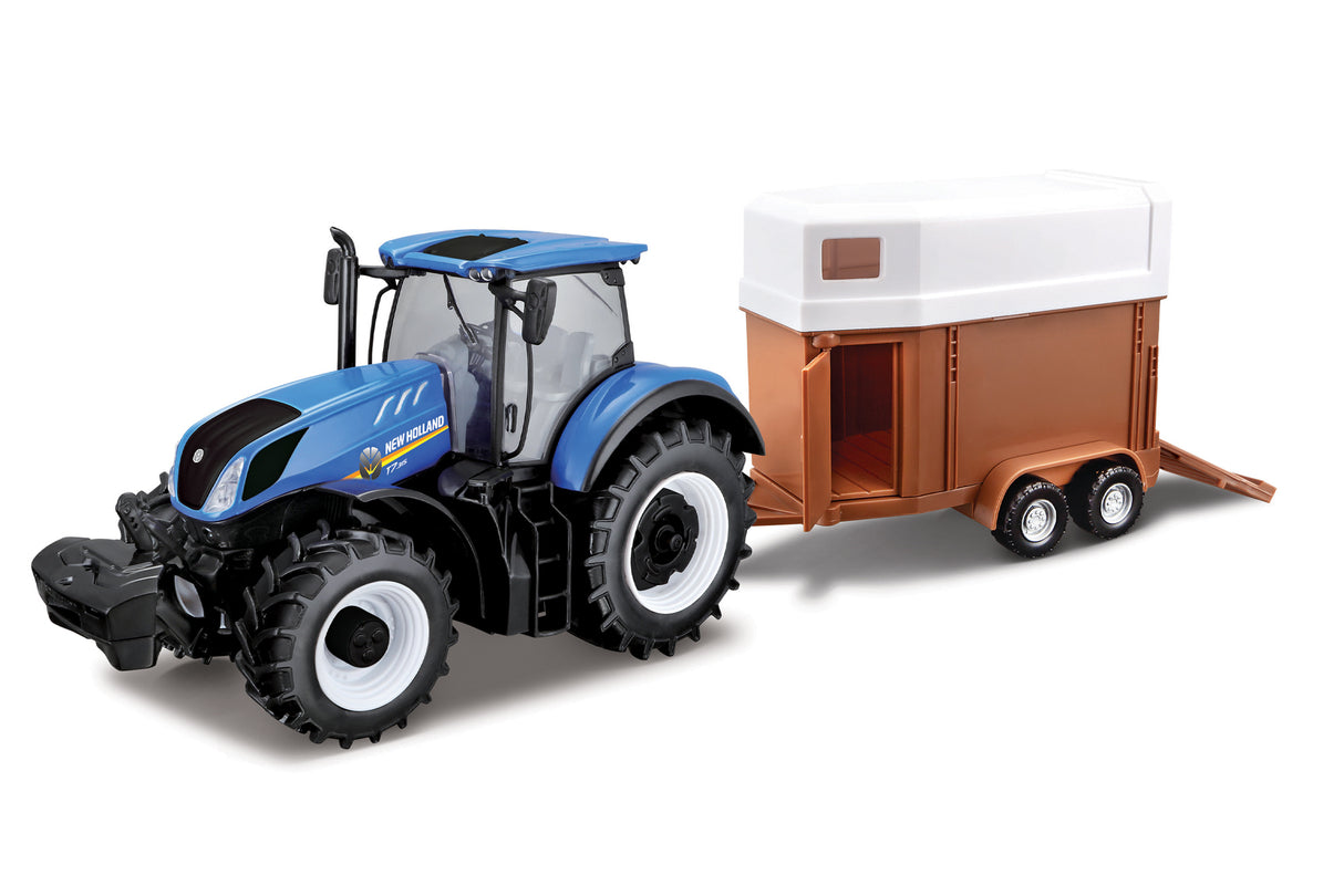 1:32 NEW HOLLAND T7.315 TRACTOR WITH HORSE TRAILER