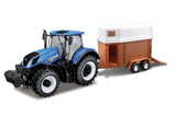 1:32 NEW HOLLAND T7.315 TRACTOR WITH HORSE TRAILER