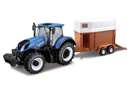 1:32 NEW HOLLAND T7.315 TRACTOR WITH HORSE TRAILER