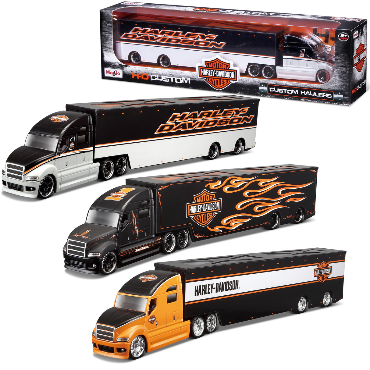 1:64 HARLEY DAVIDSON CUSTOM HAULIERS