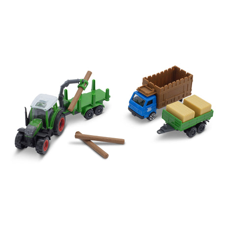 MINI WORKING MACHINES - 4 PACK OF TRACTORS FENDT