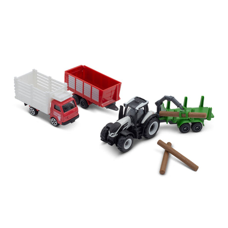 MINI WORKING MACHINES - 4 PACK OF TRACTORS. VALTRA