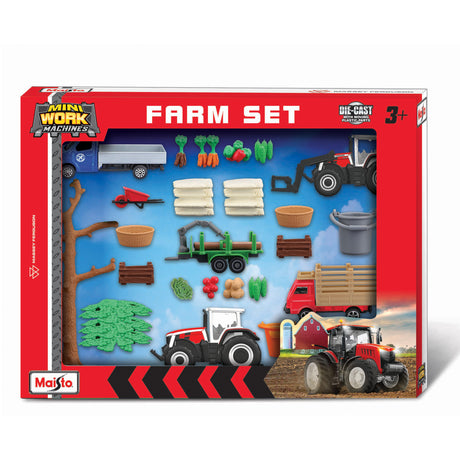 MINI WORKING MACHINES - SUPER FARM SET MASSEY FERGUSON