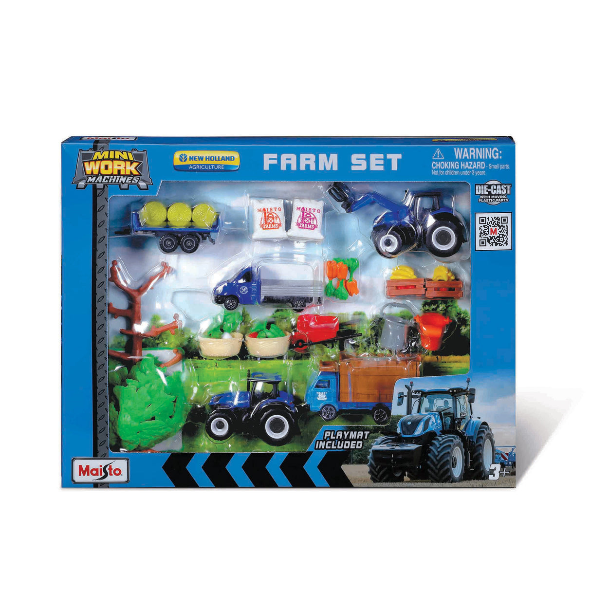 MINI WORKING MACHINES - SUPER FARM SET NEW HOLLAND