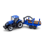 MINI WORKING MACHINES - NEW HOLLAND 3" TRACTOR WITH TRAILER