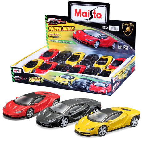 FRESH METAL PULL BACK LAMBORGHINI POWER RACER DISPENSER