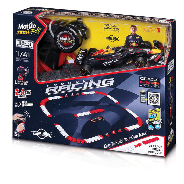 1:41 MINI METAL DIE-CAST RC F1 RACING TRACK RED BULL 2024 VERSTAPPEN 2.4GHZ