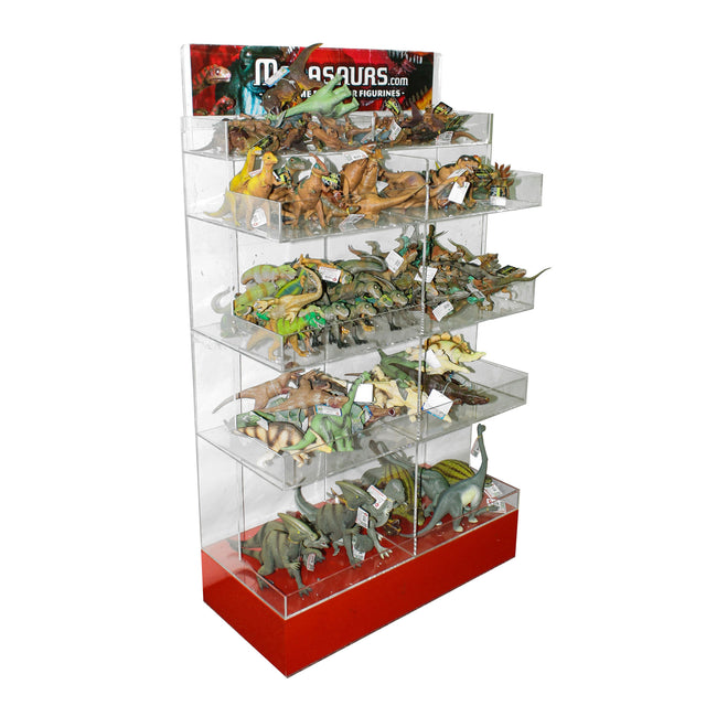 WOODEN BASE DISPLAY STAND 4 LAYERS ONE SIDE