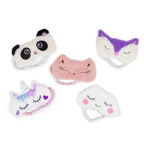 FLUFFY FACE MASKS 5 ASSORTED - BROWN INNER BOX